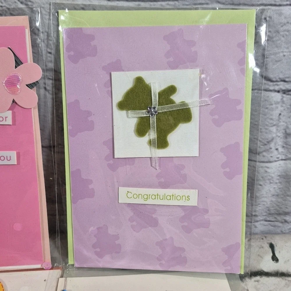Greeting Cards W/ 3D Accents Lot Of 4 Assorted Occasions Congratulations Wedding